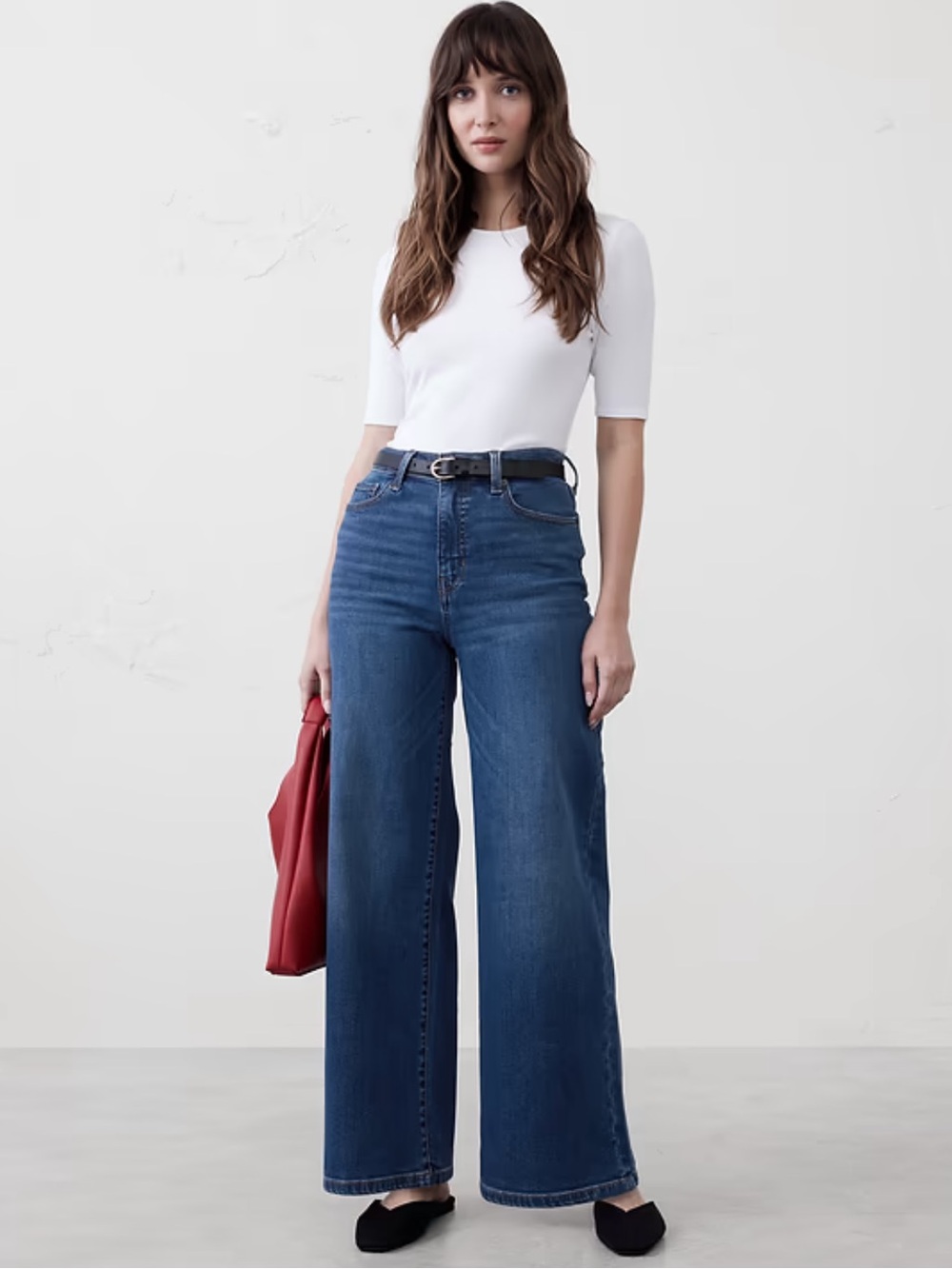 Banana Republic Wide-Leg High-Rise Jeans  size 31/12 Petite
